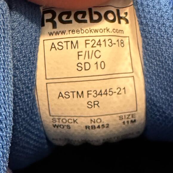 NEW Reebok Speed TR Work Shoes Women's 11 Composite Toe Slip Resistant Blue Gray - Picture 5 of 7